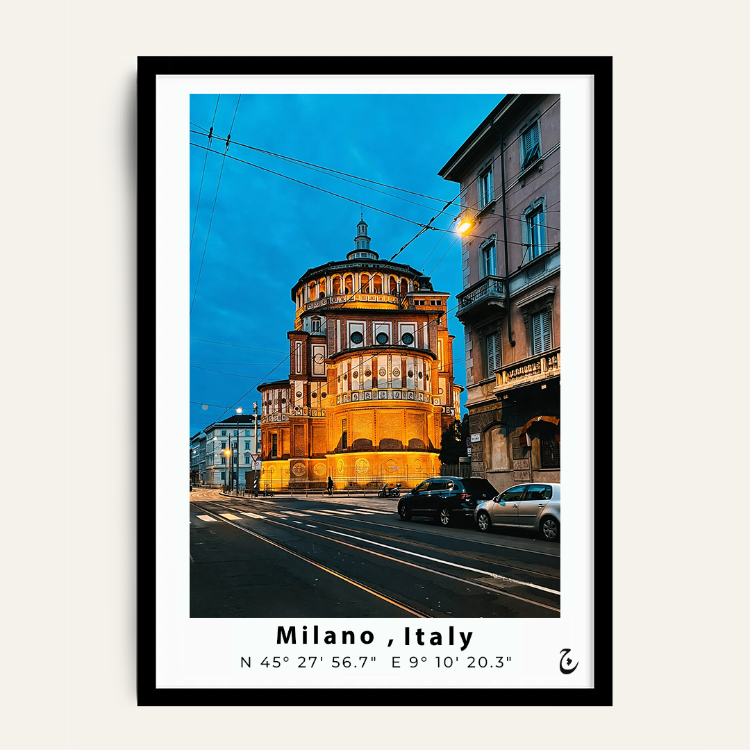 Milan After Dark framed wall art by Vajwala