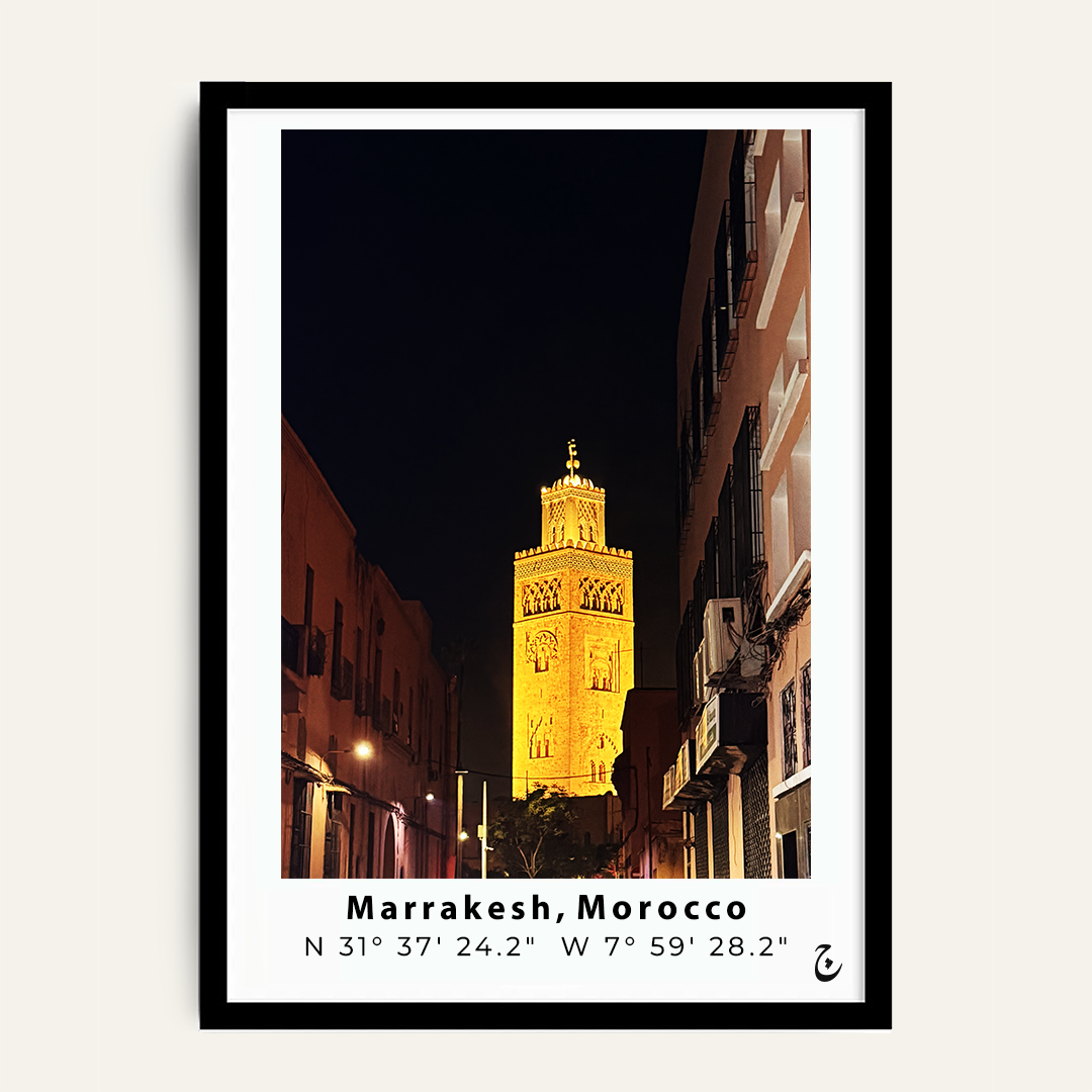 The Minaret After Midnight framed wall art by Vajwala