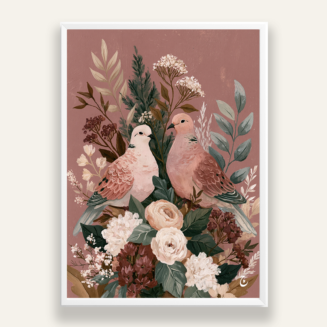 Bloom Between Us framed wall art by Vajwala