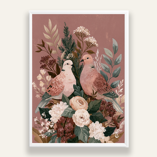 Bloom Between Us framed wall art by Vajwala