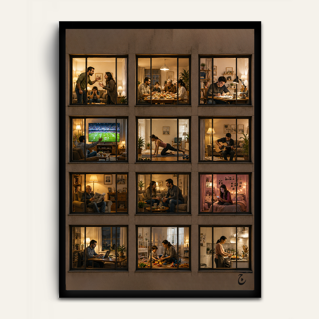 Twelve Stories framed wall art by Vajwala