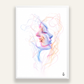 Colored Breath framed wall art by Vajwala