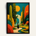 The Painted Path framed wall art by Vajwala
