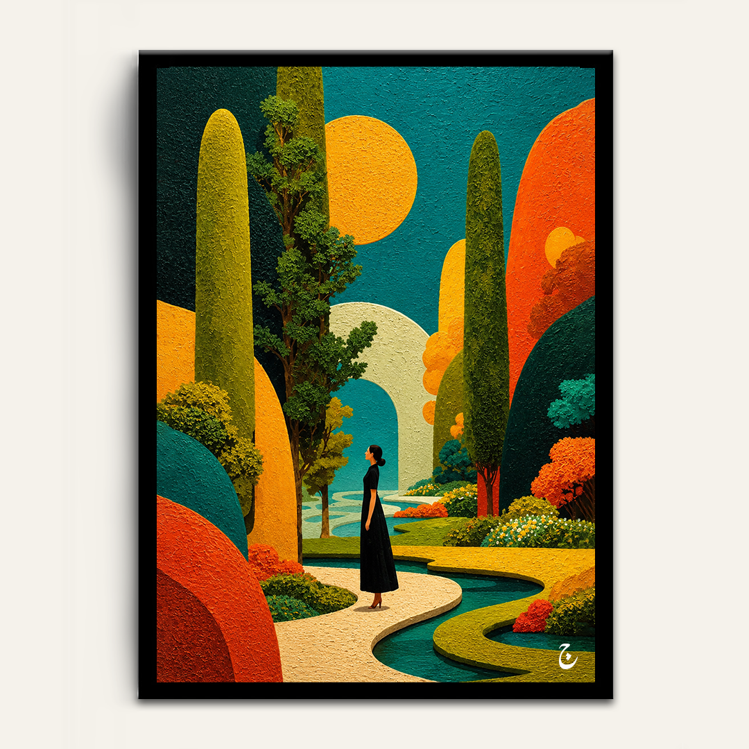 The Painted Path framed wall art by Vajwala