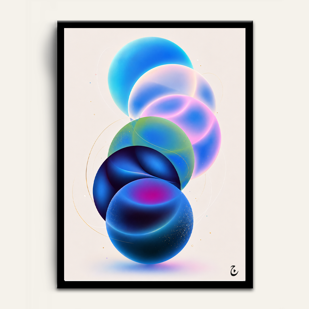 Orbit Study framed wall art by Vajwala