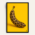 Leopard Peel framed wall art by Vajwala