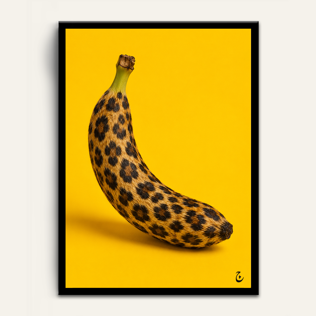 Leopard Peel framed wall art by Vajwala