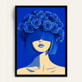 Veiled in Blue framed wall art by Vajwala
