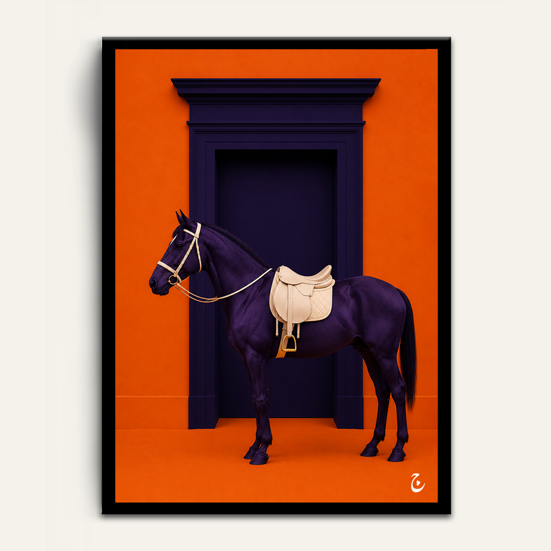 Violet Threshold framed wall art by Vajwala