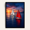 Twin Sails framed wall art by Vajwala