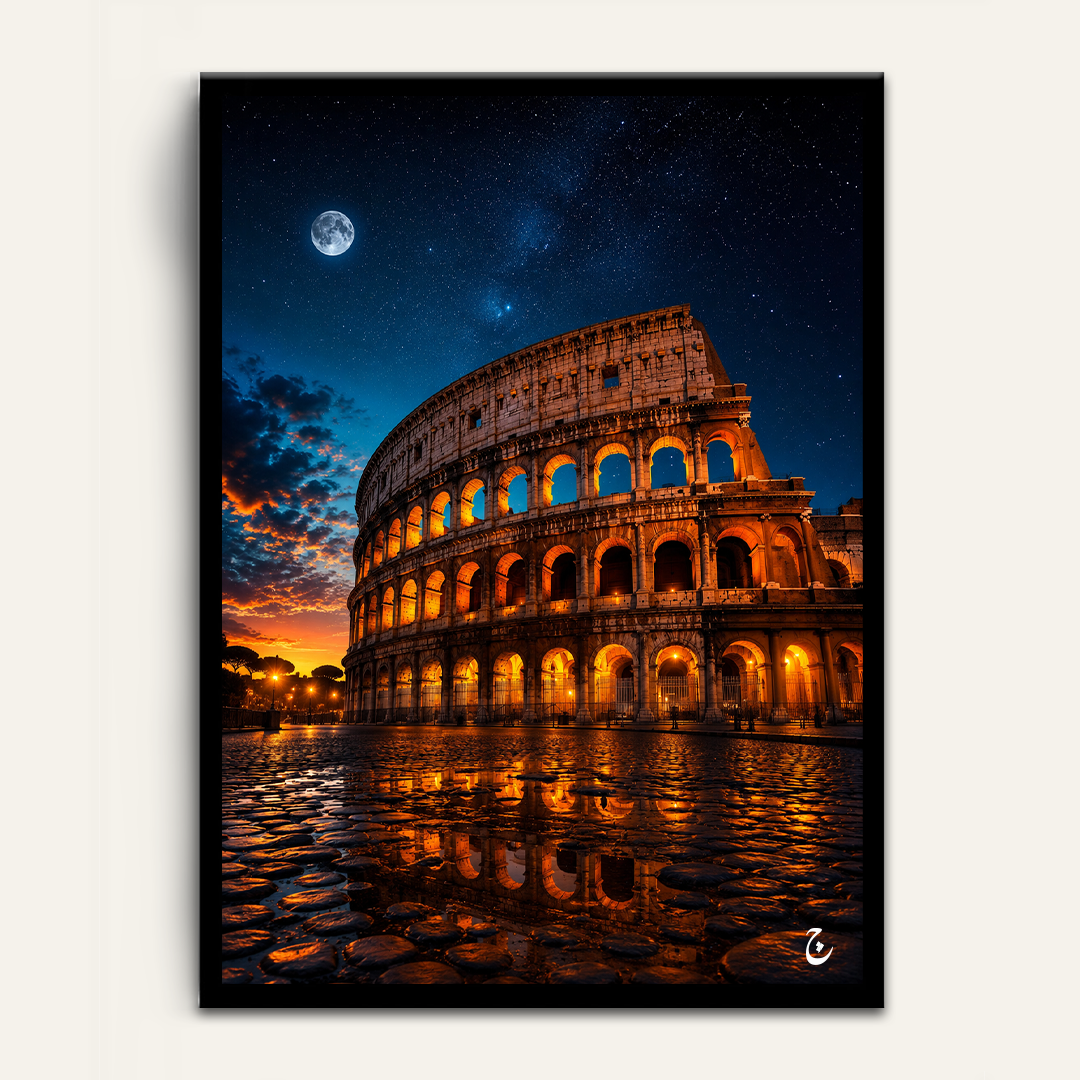 Stone and Starlight framed wall art by Vajwala