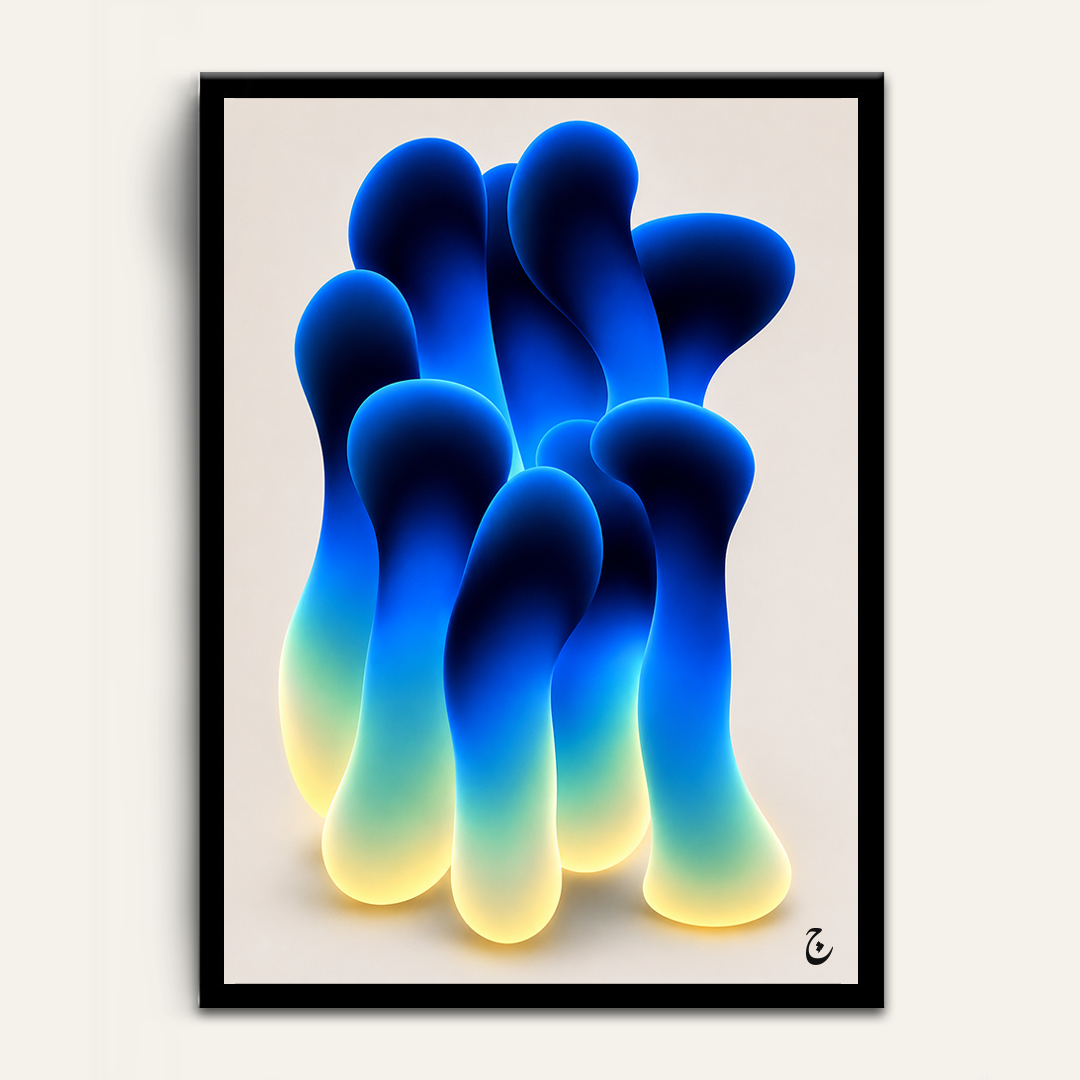Soft Current framed wall art by Vajwala