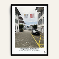 The Village and Its Flags framed wall art by Vajwala