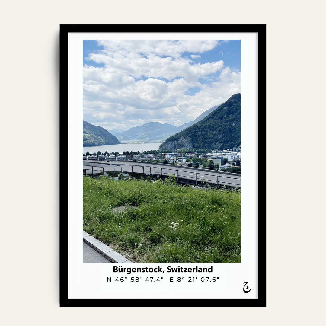 Lake Road framed wall art by Vajwala