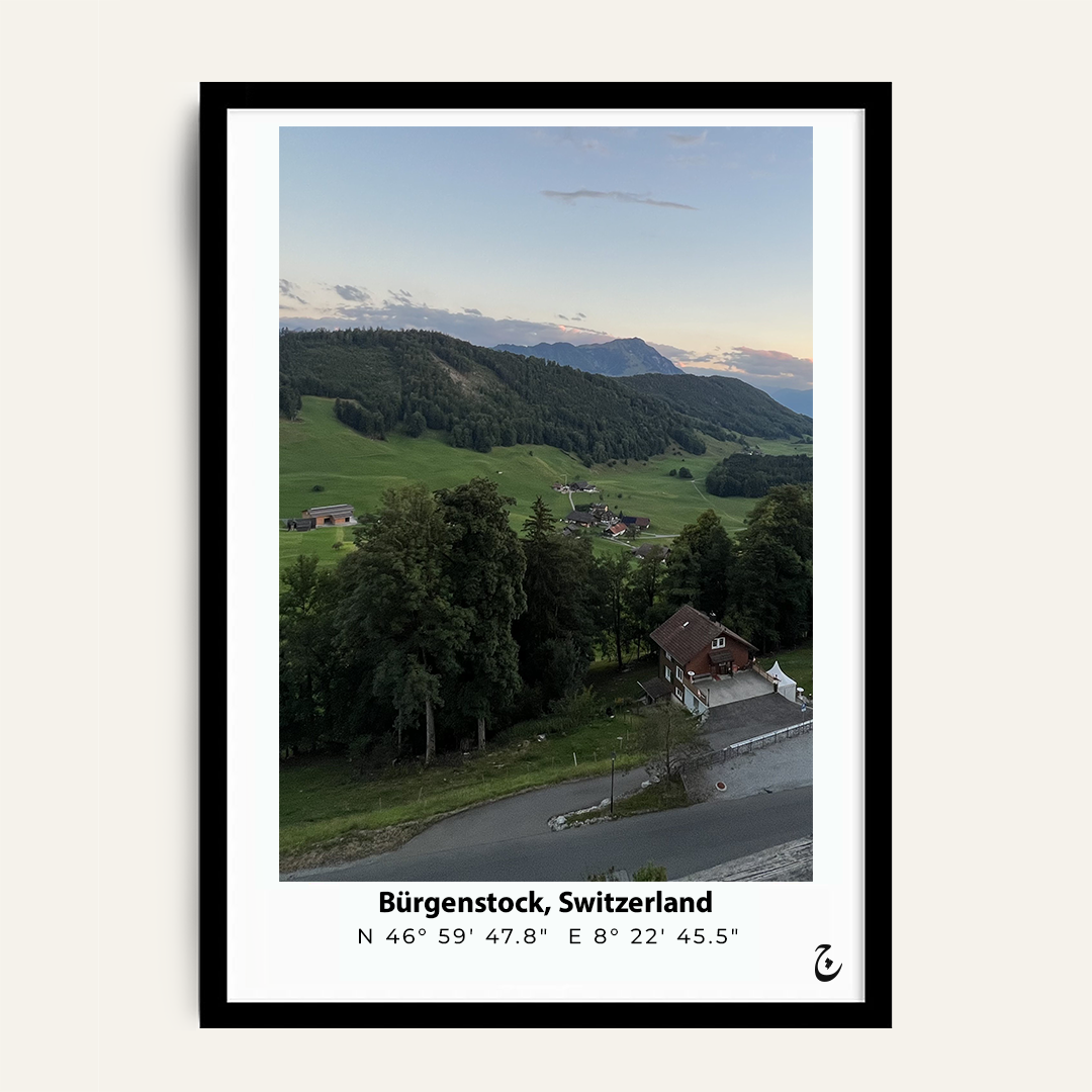 End of the Alpine Day framed wall art by Vajwala