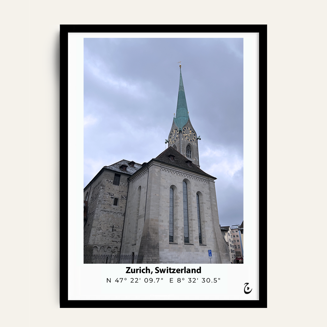 Fraumünster framed wall art by Vajwala